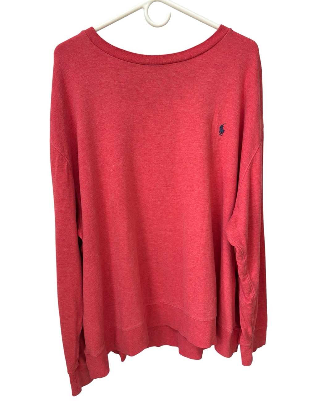 Polo Ralph Lauren Crewneck Pullover Sweatshirt with Pony Size 2XB Coral Red
